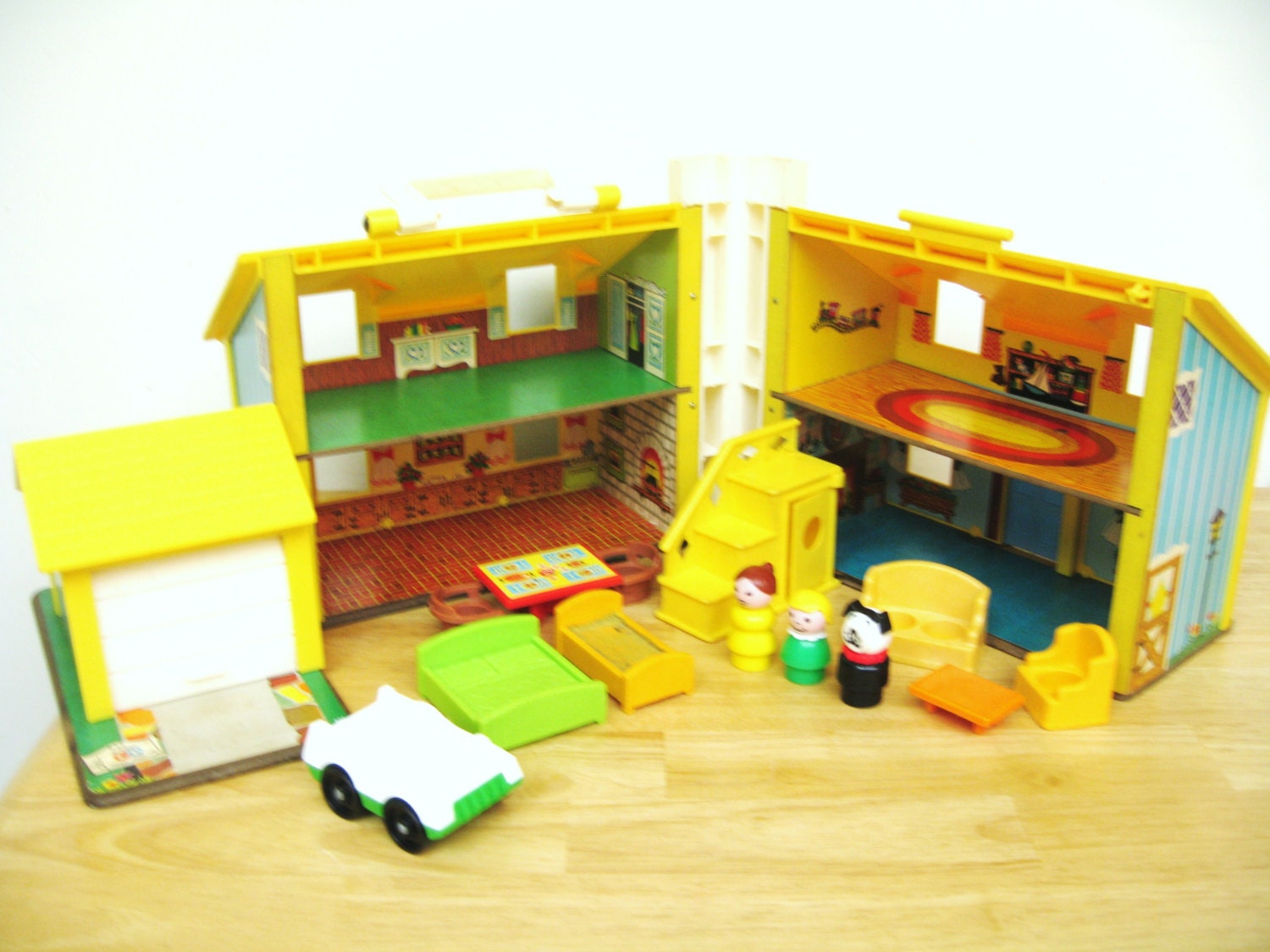 Vintage Fisher Price Yellow House Set by toysofthepast on Etsy