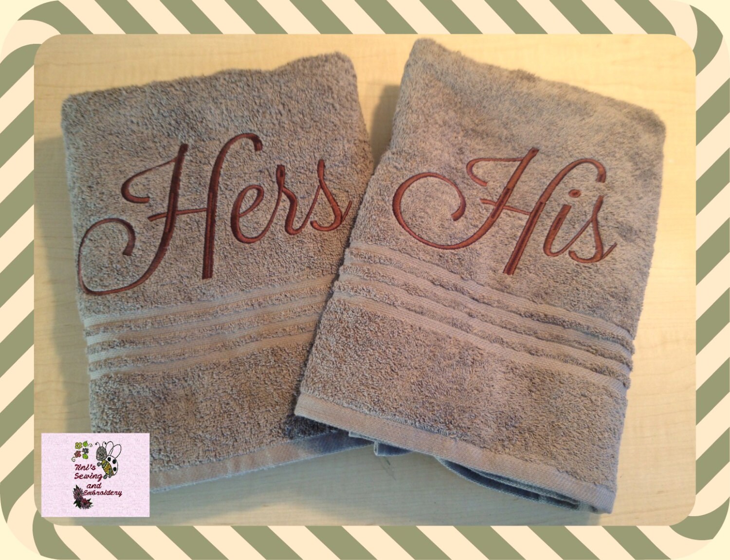 His and Hers Bath Towel Set 4 different colors to choose from