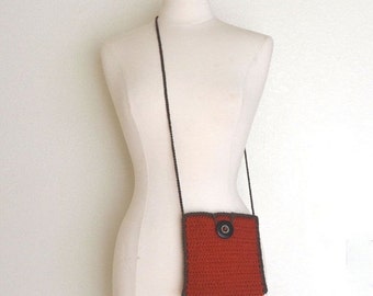 Cross Body Bag Crochet Long Shoulder Strap Purse Soft Yarn Handbag ...