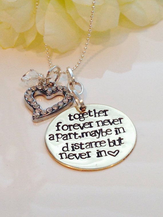 Items similar to Hand Stamped "together forever never ...