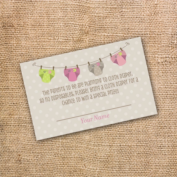 cloth diaper baby girl diaper raffle tickets instant