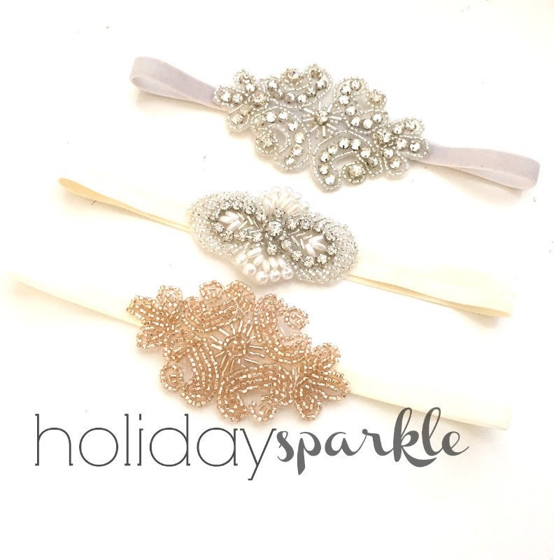 Sparkle Headband Crystal Headband Beaded Headband Baby