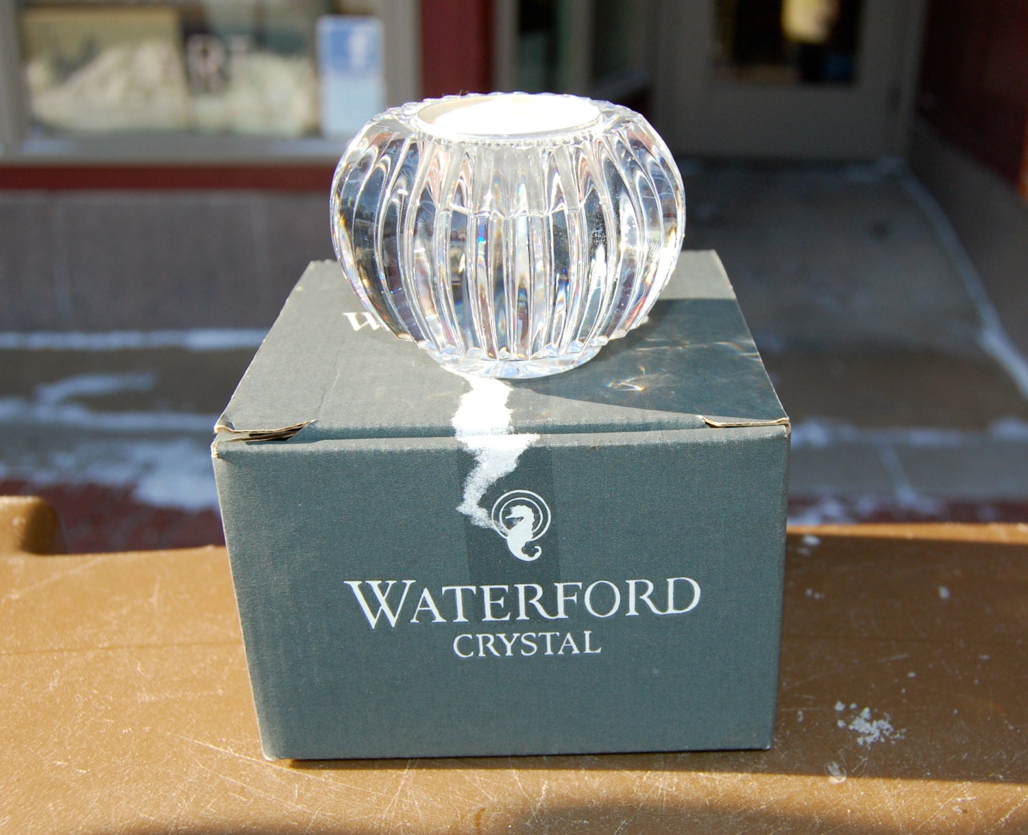 Vintage Waterford Crystal votive candle holder with by hazelhome