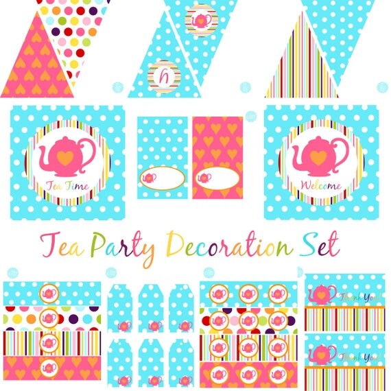 Tea Party Birthday, Tea Party Baby Shower, Tea Party Birthday Decorations, Tea Party Baby Shower Decorations, Tea Party Decorations Il_570xn