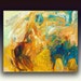 Abstract Art- Original Oil Painting on Canvas Haystack 2 24x20 Contemporary Modern Fine Art Yellow Haystack Canvas by Ivailo Nikolov
