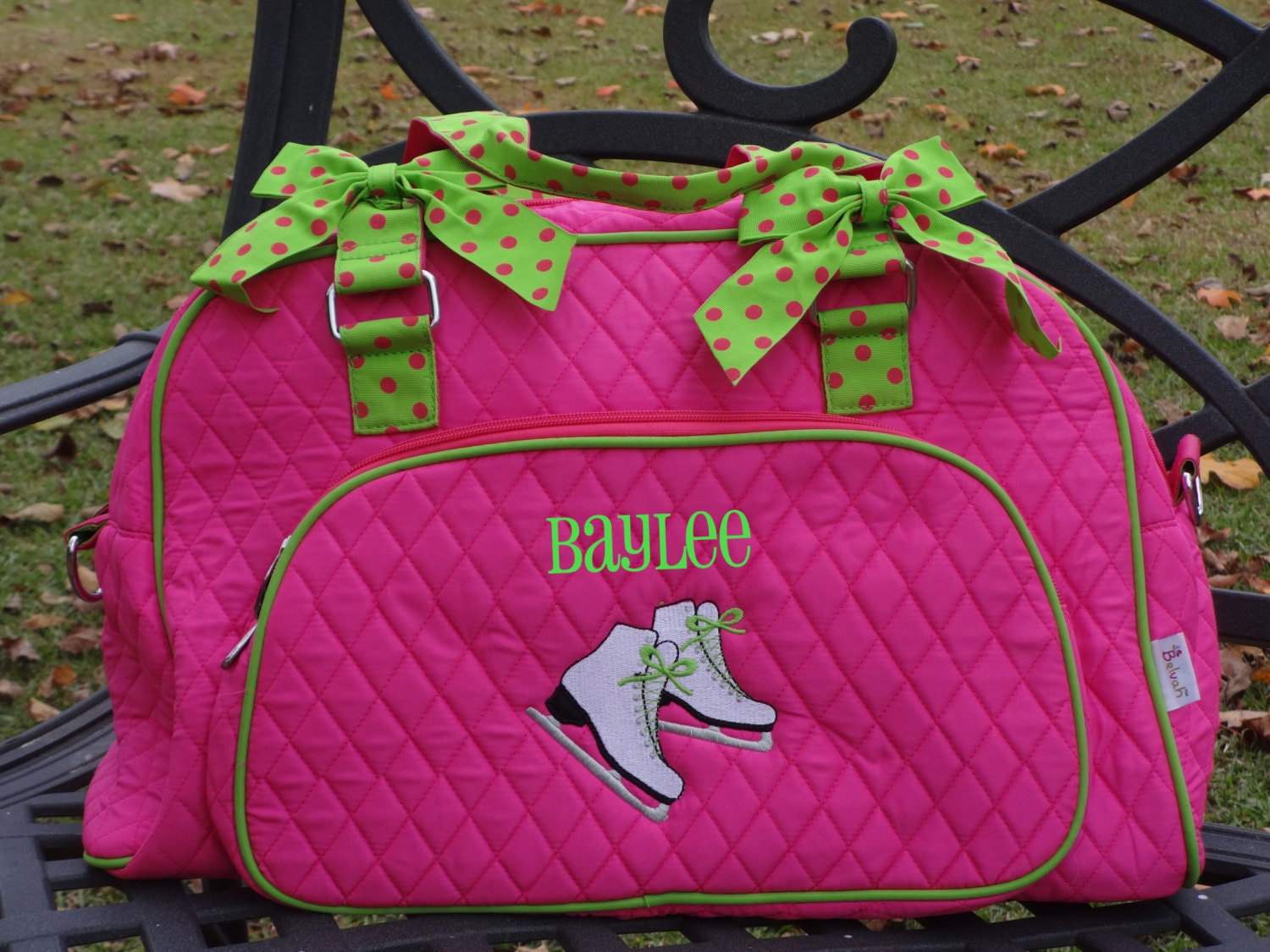 Personalized Ice Skating Bag Skate Bag Dance Fuchsia Duffle