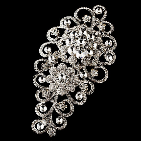 Items similar to Extra Large Rhinestone Brooch Embellishment on Etsy