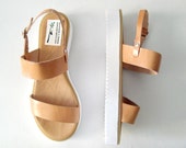 Leather Sandals! Genuine Leather handmade sandals! Womens sandals! Sandals for woman! Wedge sandals, small platform, very soft sole, strap