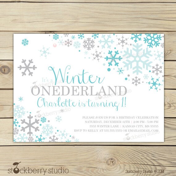 Free Printable Winter Onederland Invitations 9