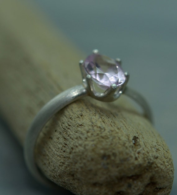 Items similar to Pink Kunzite Gemstone Ring in Argentium Sterling