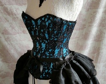 GOTHIQUE CHIC Cosplay Taffeta Ruffle Bustle By Gothic Burlesque