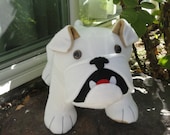 Plush Stuffed Bulldog 3 to choose from or message me about colorful patterned fleece