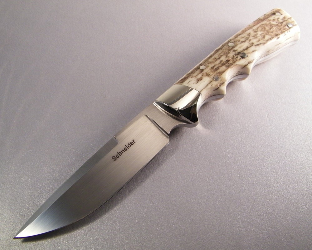 Elk Antler Knife SHIPS IMMEDIATELY Handmade Custom Knife Elk