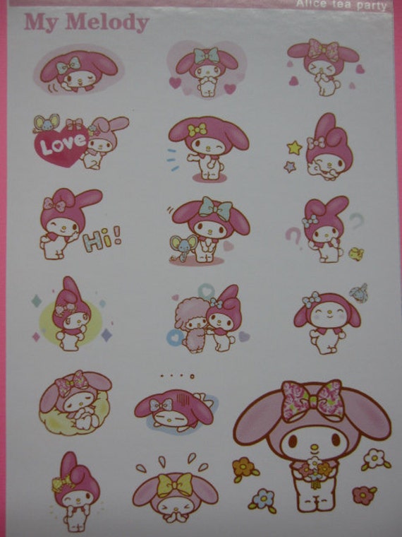 Items Similar To Lovely My Melody Stickers 32 On Etsy