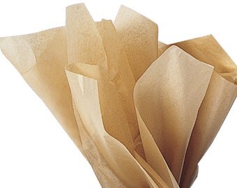 Tissue Paper . Kraft 24 Sheets . Tan . DIY Wedding Decor Gift Wrap . Craft Supplies DIY Pom Pom Supplies