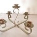Brass Candelabra 50s Vintage Table Top 5 Candle Holder for 1" Candles