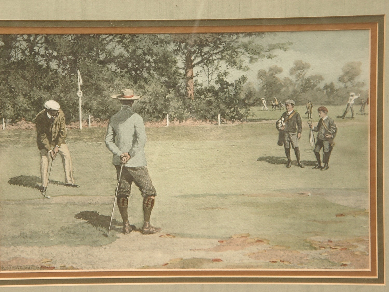 Vintage Gift for golfer A. B. Frost golf art by ShoponSherman