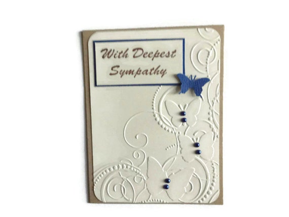 Butterfly Sympathy Card Sympathy Cards by lilaccottagecards