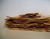 20 piece stack of coffee dyed papers for crafts . hand dyed papers . coffee stained papers . papers for art journals . collage papers
