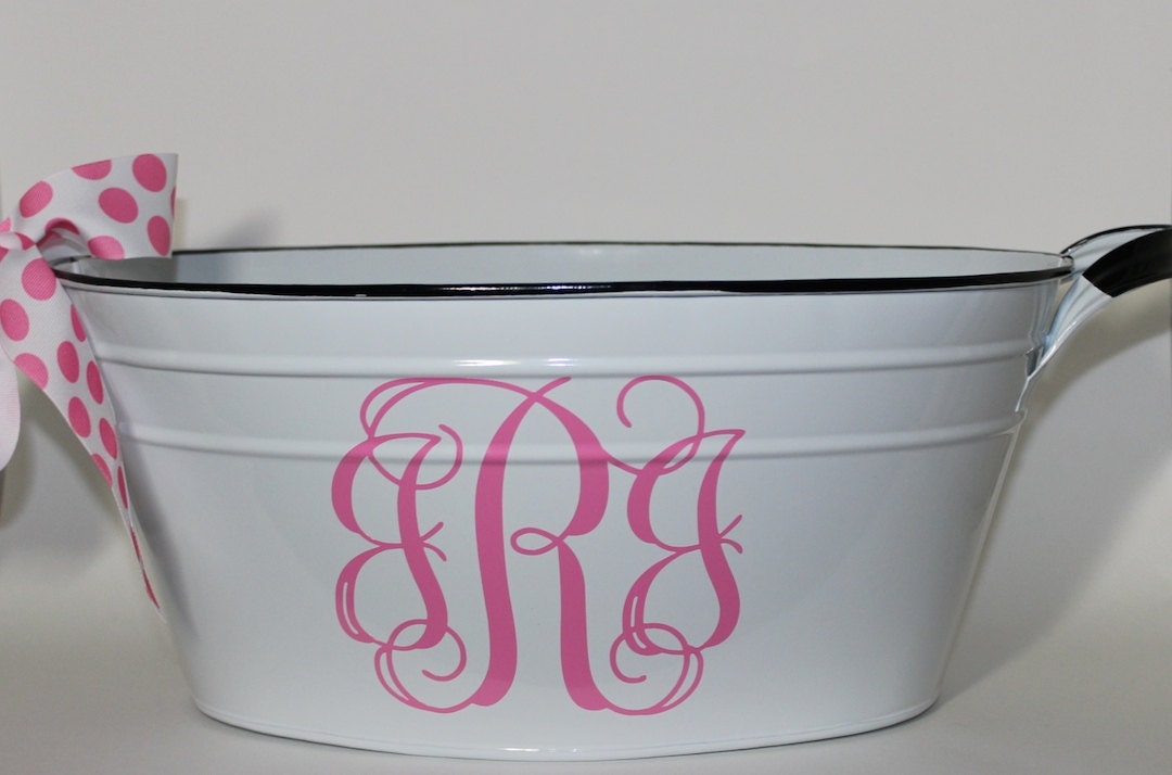 Personalized Storage Bin Monogrammed Tub Personalized Baby