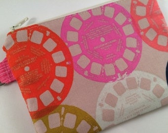 Viewfinder Small Zippered Pouch, Coin Purse, Wallet, Notions Case, Vegan Wallet, Phone Case, iPod Case