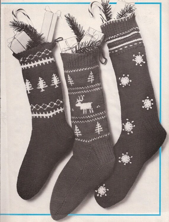 Knit Scandinavian Christmas Stocking by VeryMaryKnitCrochet