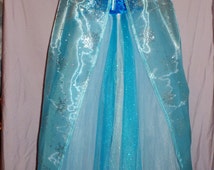 Custom Frozen Elsa inspired tutu dress with cape