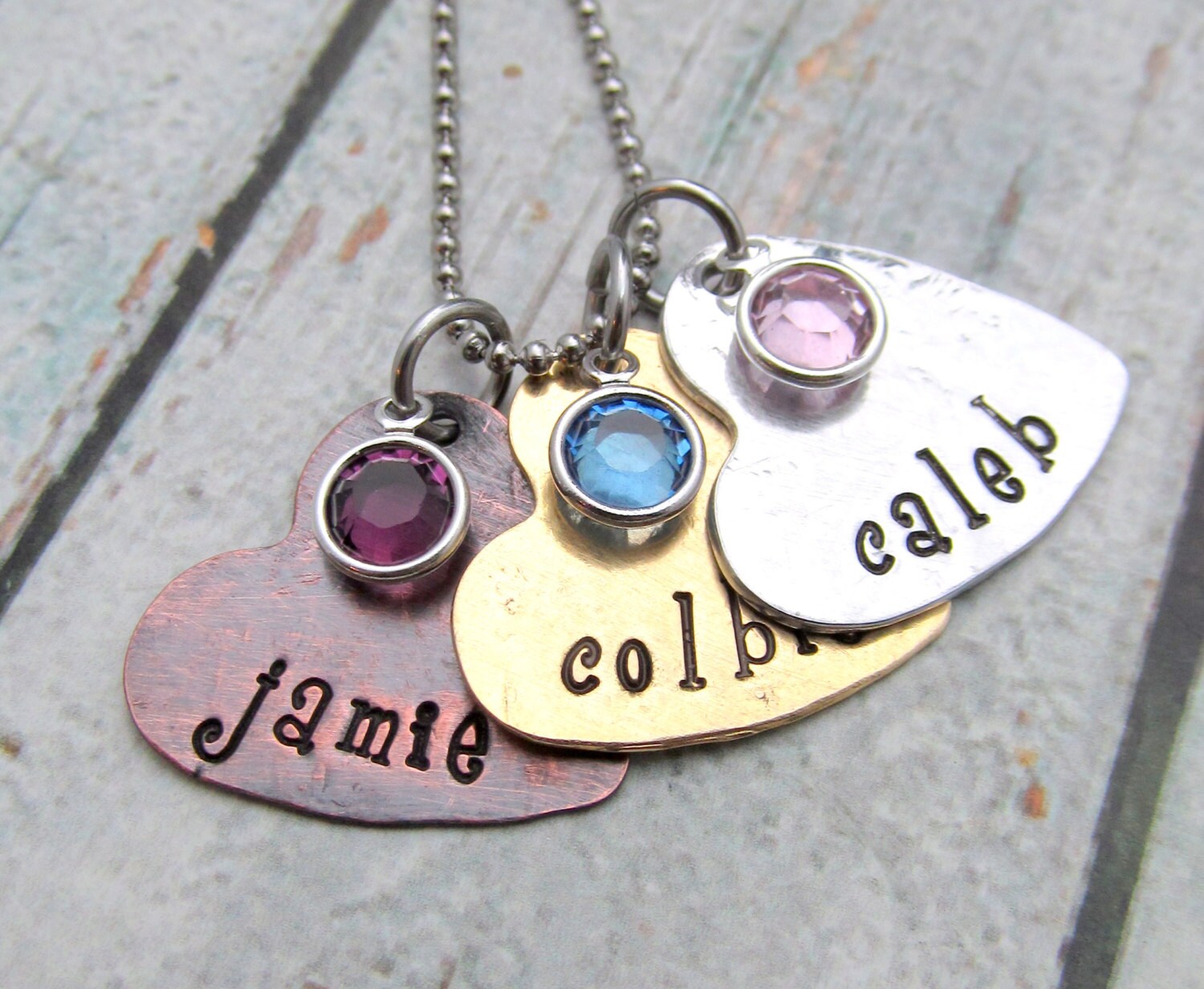 Personalized Necklace Hand Stamped Jewelry by ReginaLynnDesign