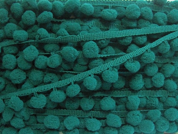 fringe pom pom trim wholesale teal pom trim, pom Lot, pom Trim, pom pom blue Wholesale, Trim fringe,