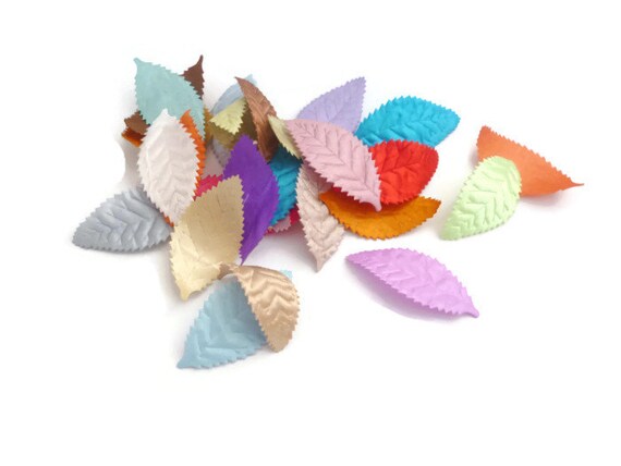 Leaf+Shapes+for+Crafts Die cut Leaf shape pre cut craft shapes satin leaf patch fabric ...