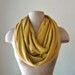 MUSTARD YELLOW Scarf - Yellow Ochre Infinity Scarf - Ribbed Knit Circle Scarf - Fall Fashion Scarf