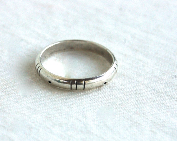 Unisex Ring Sterling Silver Stacking Ring by AdobeHouseVintage