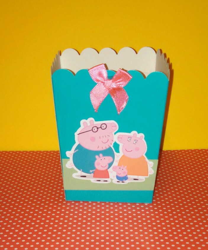 Small Peppa Pig Popcorn Boxes Peppa Pig by PishPoshPartique