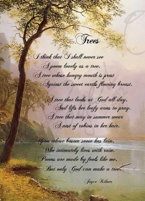 Art Print - Trees by Joyce Kilmer (1886 - 1918) - 5