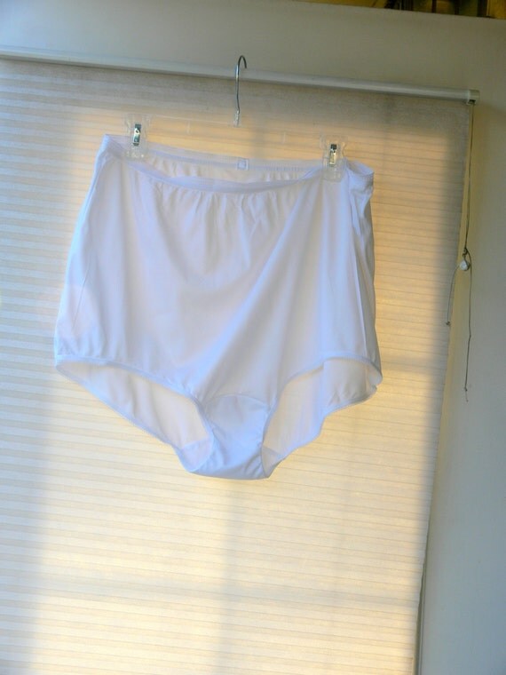 white nylon panties plus size 10 by Classyorsassy on Etsy