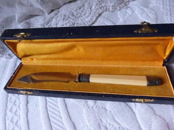 bakelite knife tableware French Antique  Artdeco set boxed  cheese French  Boxed cheese knife