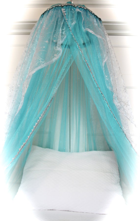 Frozen inspired Bed Canopy Princess Room by AtelierJoy on Etsy