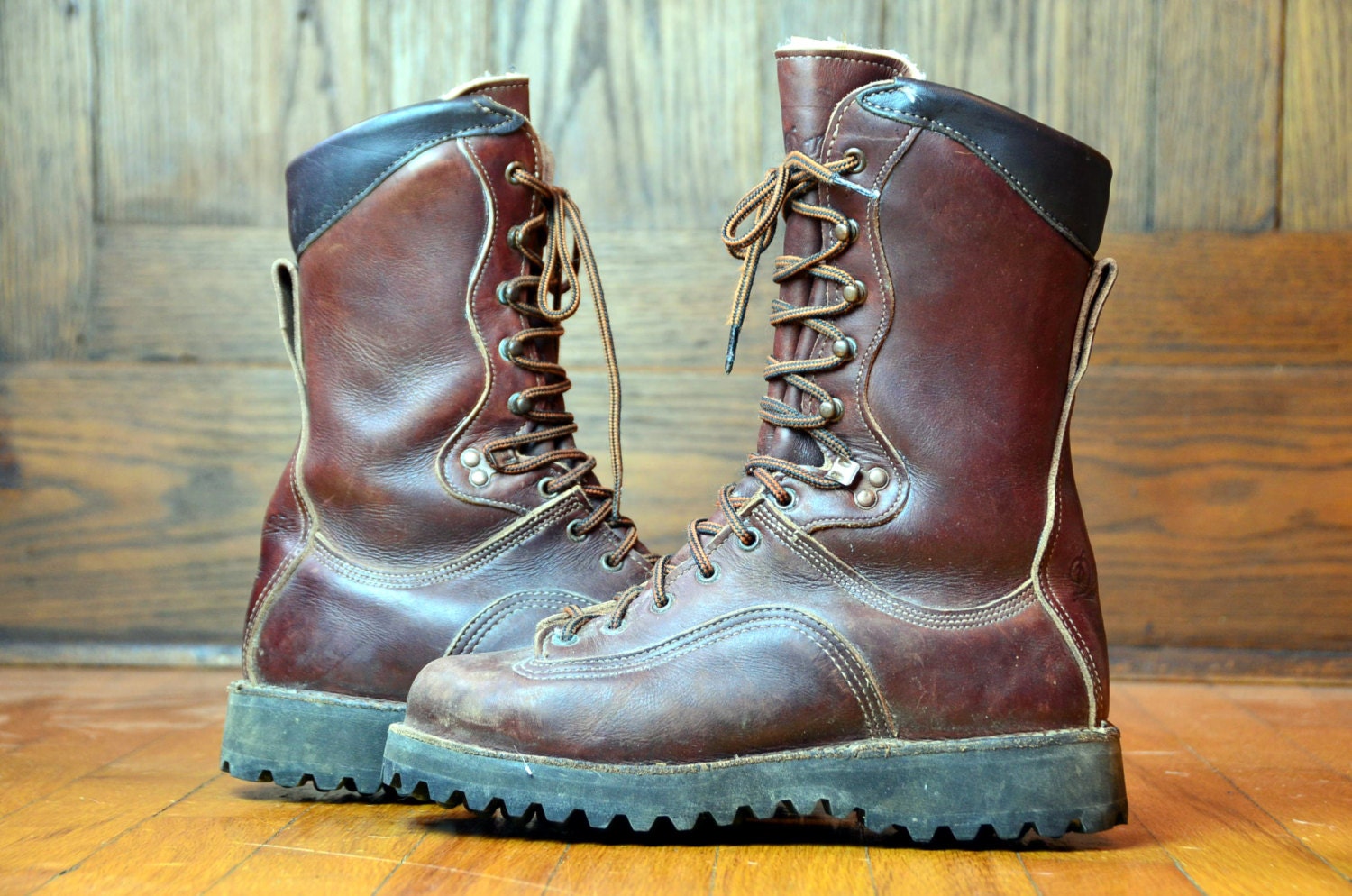 SALE Vintage Danner Work Boots Brown Leather Hunting Boots