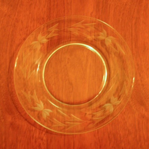 Set of 12 Glass Dessert Plates by luckysusyvintage on Etsy