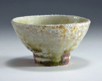 Shigaraki, anagama, ten-day anagama wood firing, with natural ash deposits Shiiho Kanzaki sake cup. gui-75