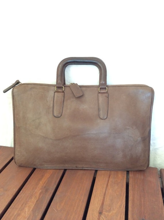 coach brown briefcase