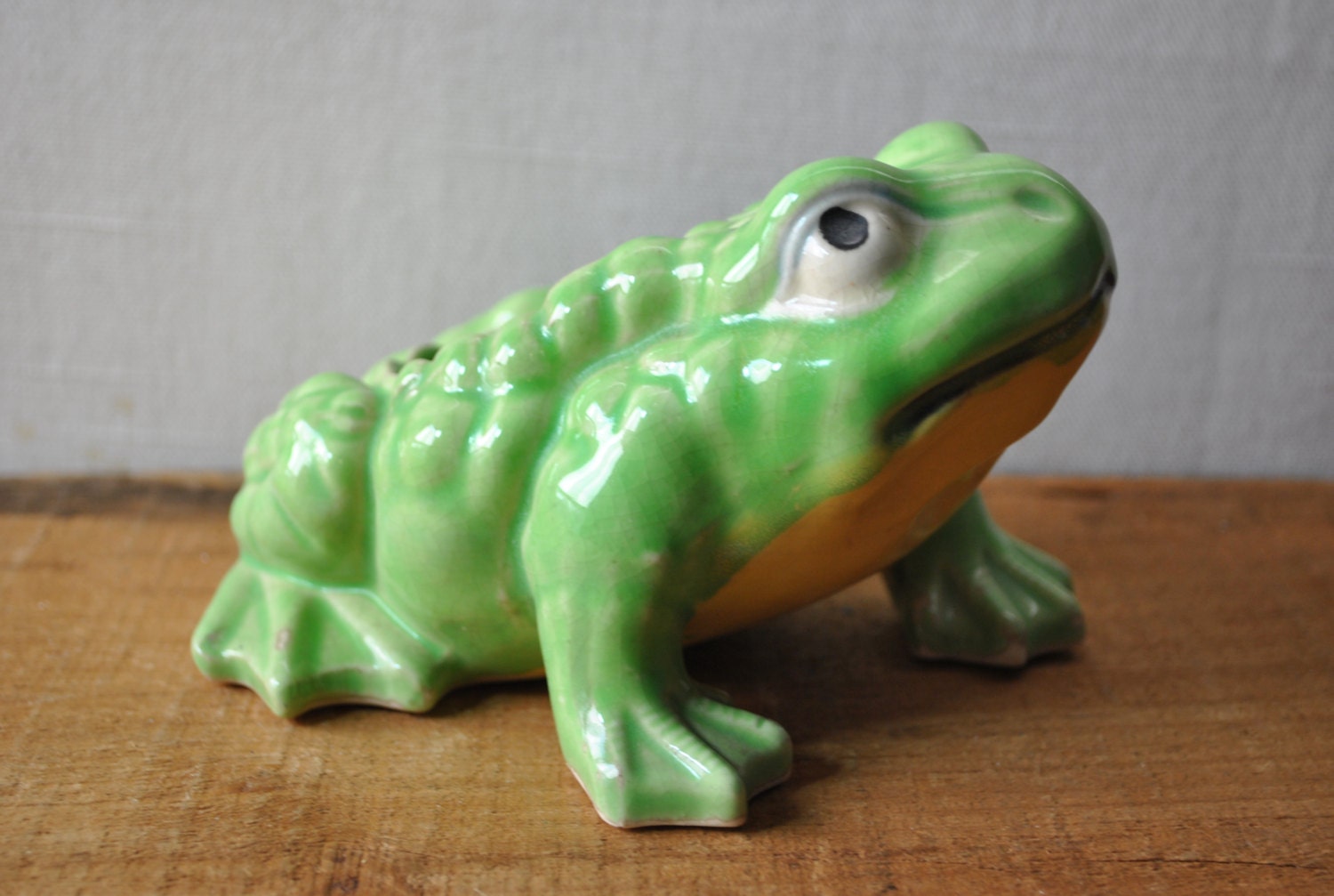 Vintage Frog Planter Japan Ceramics Figural Frog Art