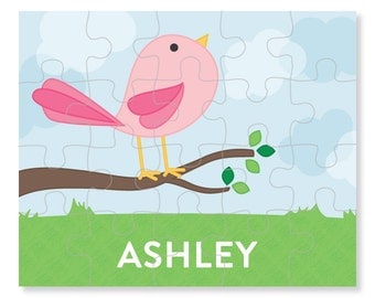 Cute Bird Puzzle - Personalized Puzzle for Kids - Jigsaw Puzzle - Children Puzzles - Personalized Name Puzzle - 8 x 10 puzzle, 20 pieces