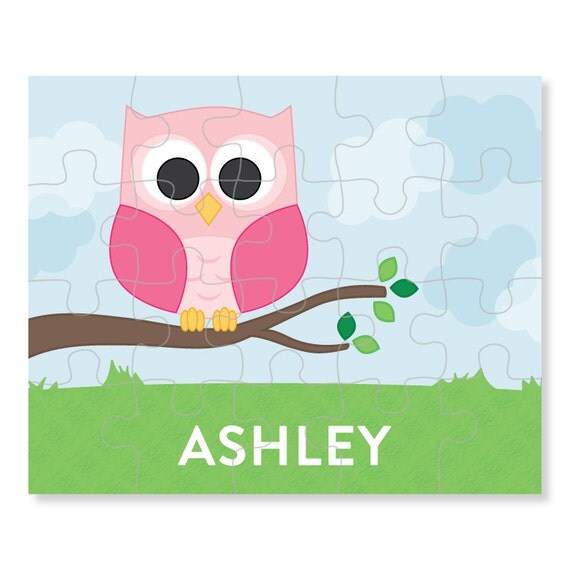 Owl Puzzle - Personalized Puzzle for Kids - Jigsaw Puzzle - Children Puzzles - Personalized Name Puzzle - 8 x 10 puzzle, 20 pieces Il_570xn