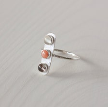 ... , yoga ring, zen ring, moonstone, coral, smoky quartz, zenned out