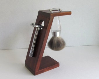 Shaving Stand for Double Edge Razor and Badger Brush Holder