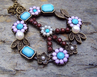 Peace Sign Necklace Peace Sign Jewelry
