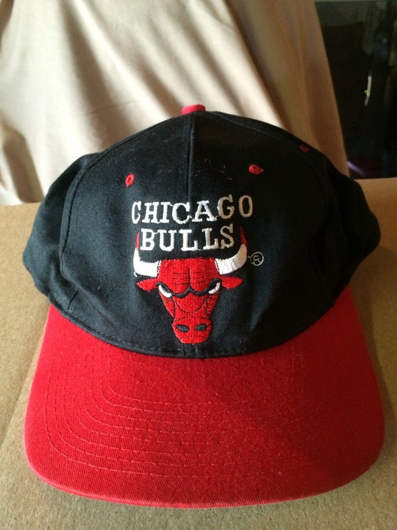 Vtg 90's Chicago Bulls Snapback Hat. Green by OldSchoolSportsGear