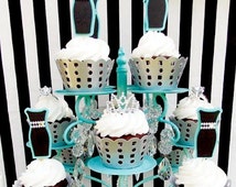 Little Black Dress Cupcake Toppers