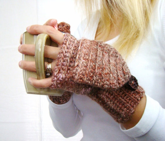 pattern crochet gloves convertible Mittens, Gloves, Convertible Fingerless Crochet Mittens, Alpaca ,